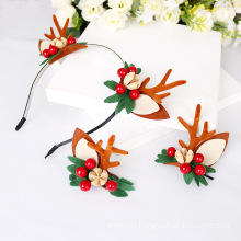 Christmas antler hairband with flower fruit pine cone headbands Christmas headband